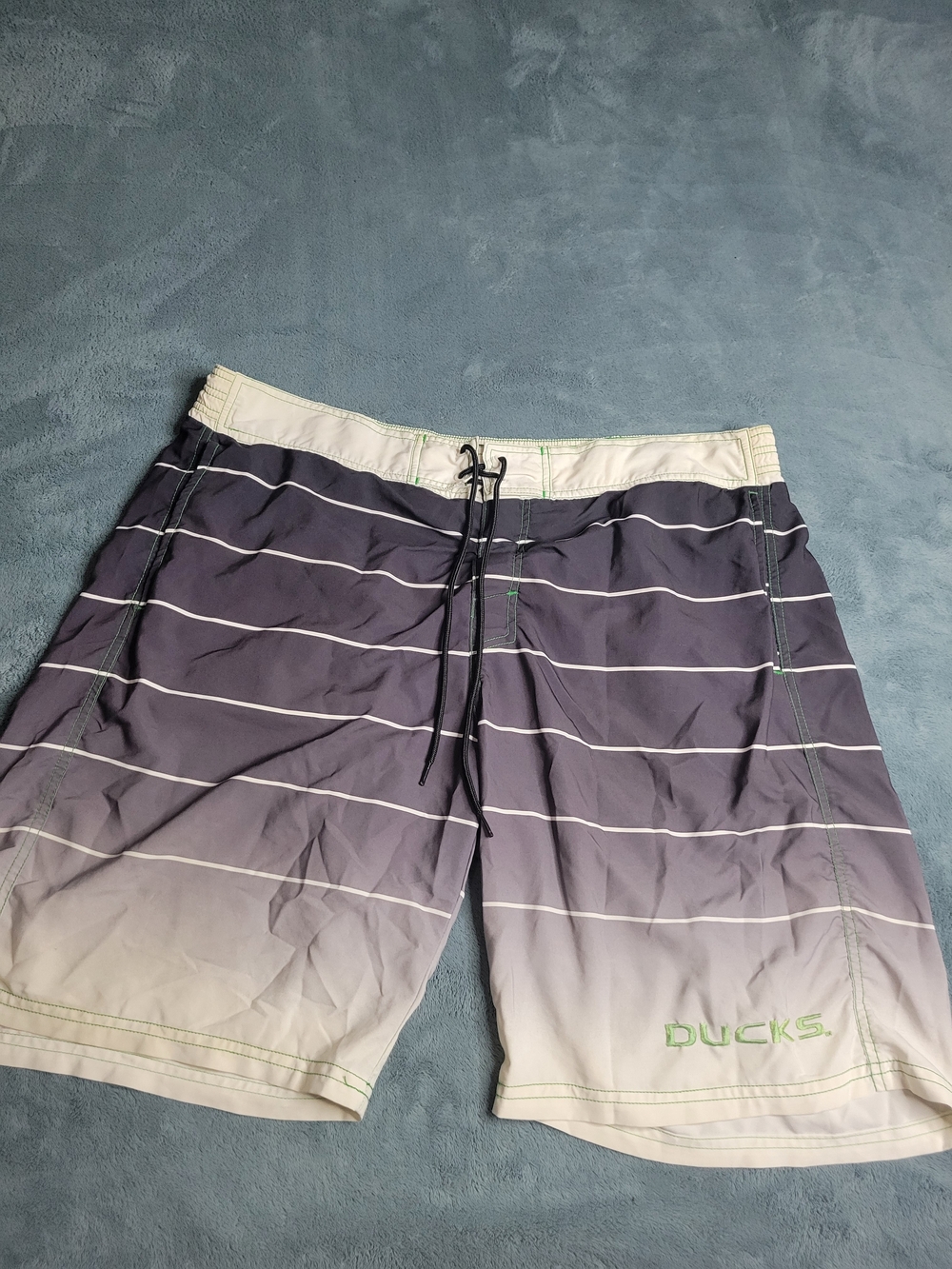 Carl Banks Oregon Ducks Gray White Swim Trunks